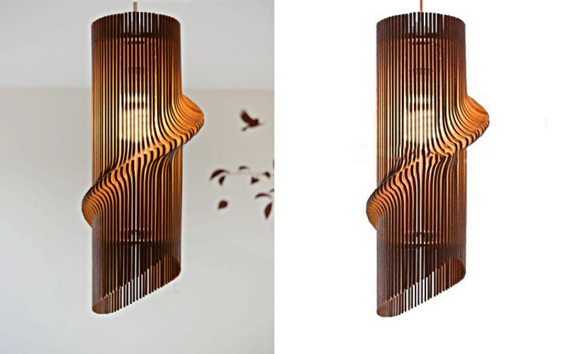 Đèn thả gỗ ống trúc - Thiết kế đơn giản nhưng vô cùng bức phá 